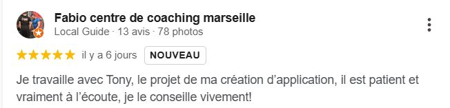 Avis Google — Fabio Coaching